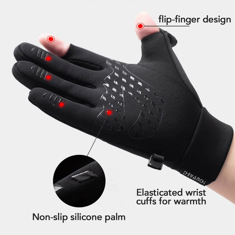 Waterproof Finger Flip Gloves